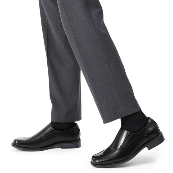 Bruno Marc Synthetic Leather Dress Loafer, Men\'s Size 10 - Black